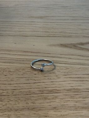 Tiffany & co Elsa Peretti Delicate Platinum Open Band Ring with diamonds size 7